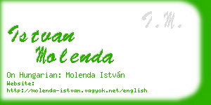 istvan molenda business card
